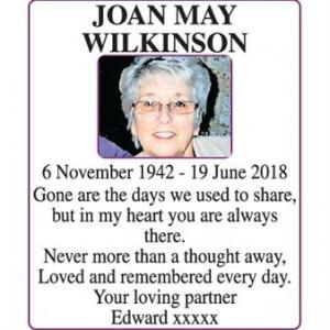 JOAN MAY WILKINSON