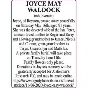 JOYCE MAY WALDOCK