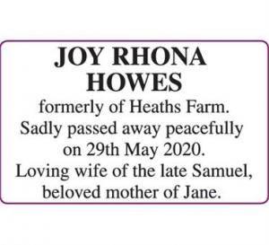 JOY RHONA HOWES