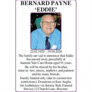 BERNARD PAYNE EDDIE