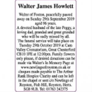 Walter James Howlett