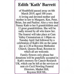 Edith Kath Barrett