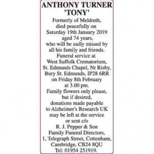 ANTHONY TURNER TONY